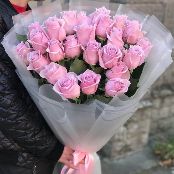 25 высоких розовых роз в Нью-Джерси